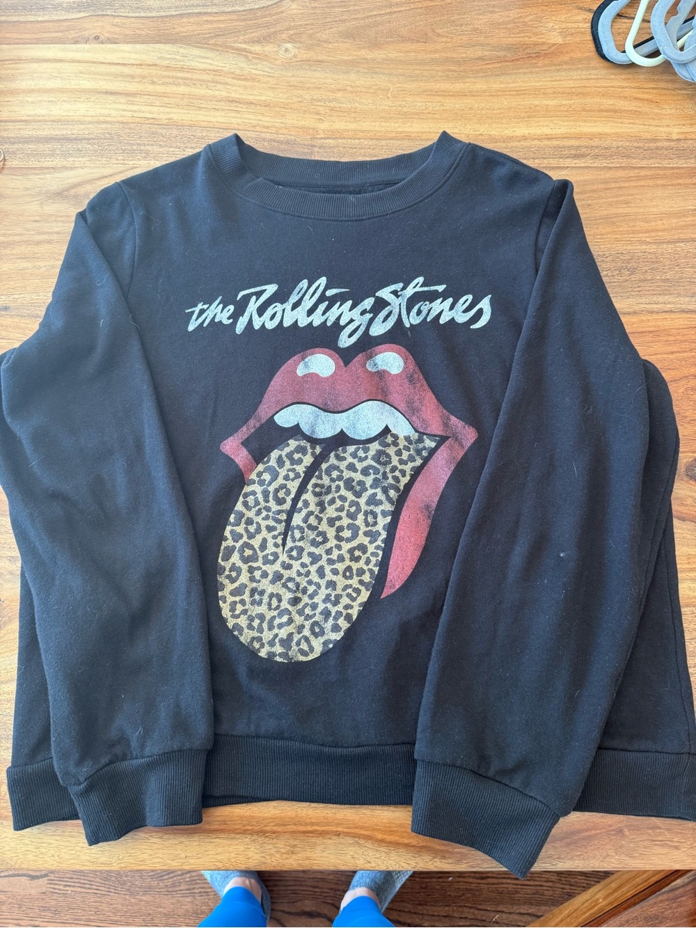 the Rolling Stones Black Logo Crewneck Sweatshirt